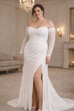 Jenny Yoo Dove Lace Wedding Dress Anthropologie Plus Size 16 Detachable Sleeves